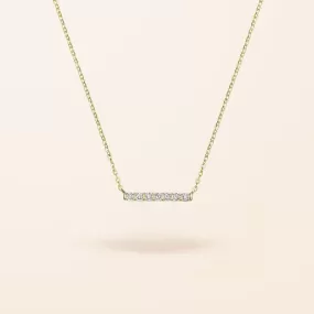 10K Gold Diamond Bar Necklace